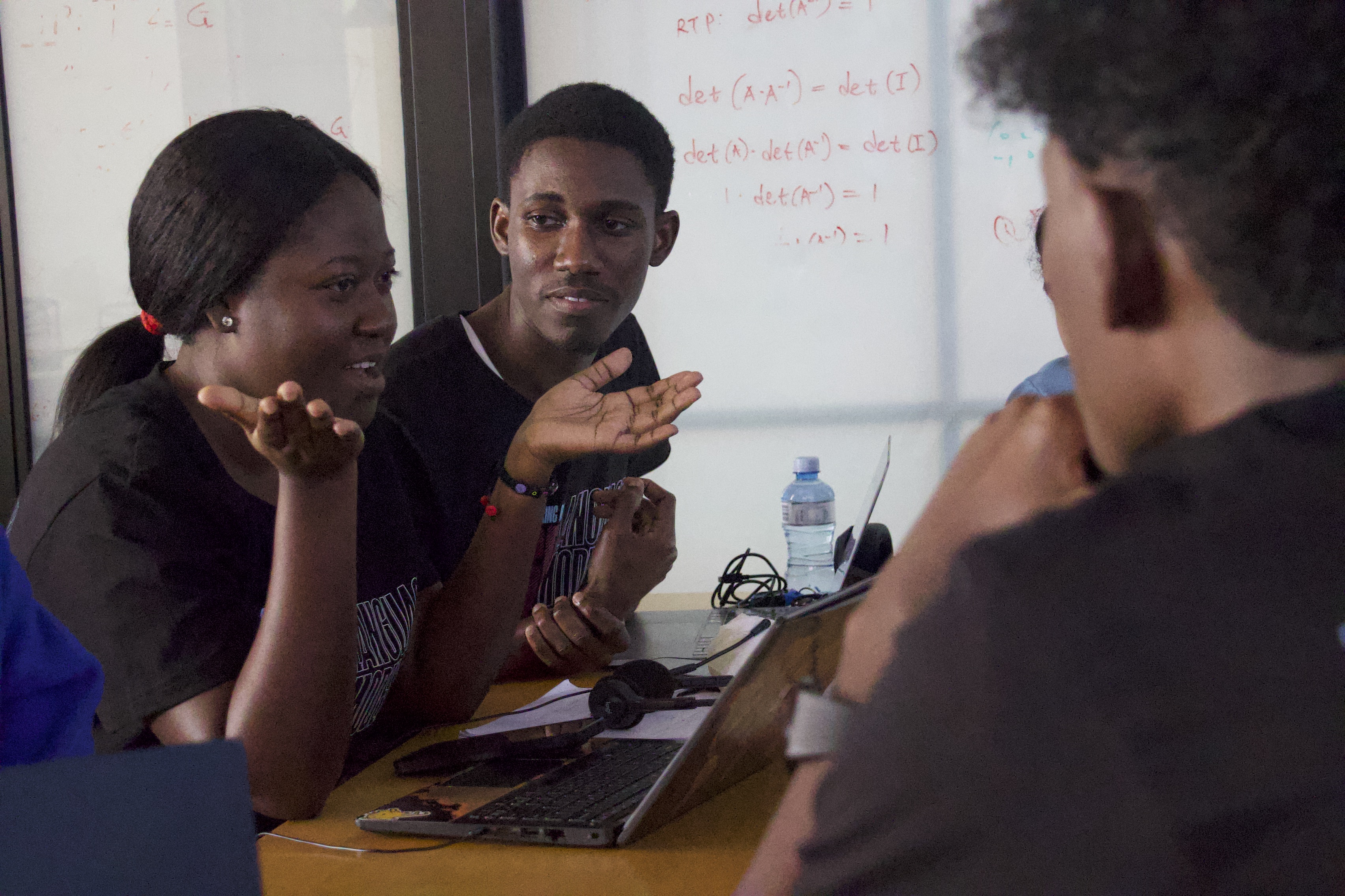 Students learning at a workshop